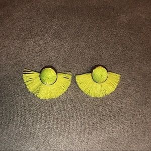 Never worn Baublebar chartreuse earrings